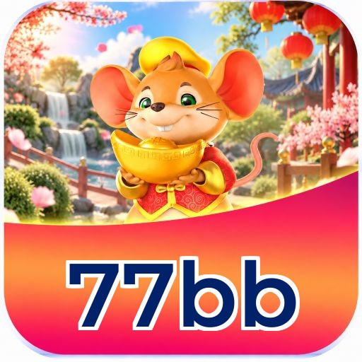 Interface da plataforma 77bb mostrando slots populares e bônus de boas-vindas
